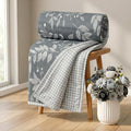 HOMEKART Premium 100% Cotton Dohar for Double Bed | Reversible AC Blanket | Lightweight All Season Comforter | Soft & Breathable Summer Quilt for Adults | 150 GSM | 88 x 85 Inches (Graphite Willow) Kafalo