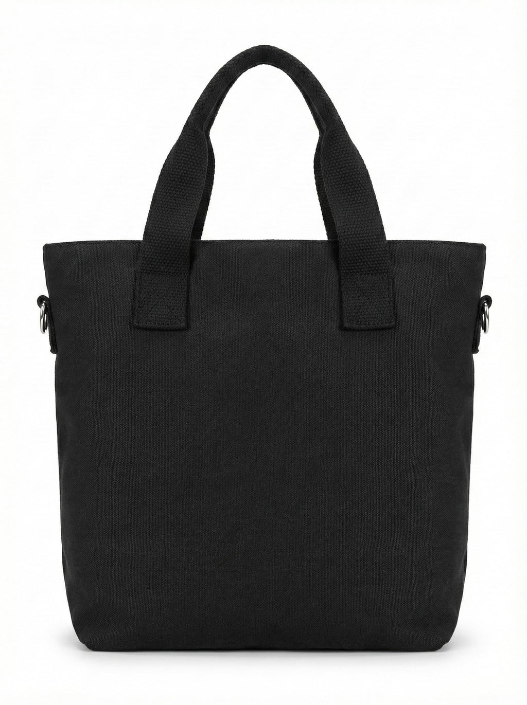 BROGBUS Canvas Tote Bag for Women Office Use, College Girls with Compartment, Black