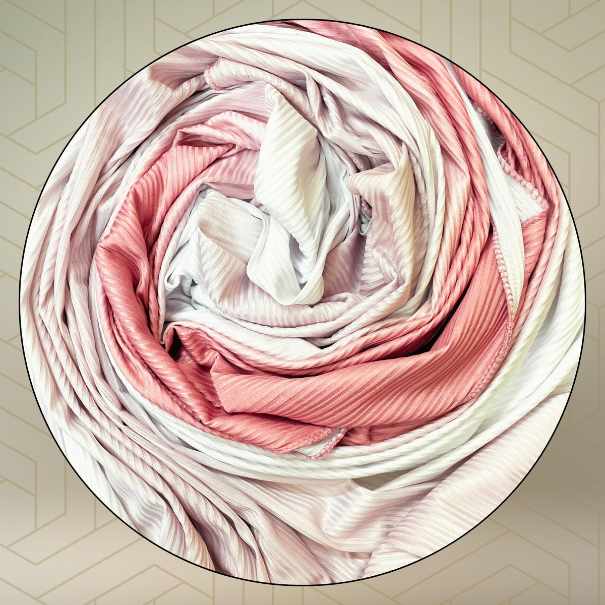 FAHABO Scarf Woman Premium Self-Woven Jersey Scarves | Hijab Scarf | Headscarf | Neck Scarf | Stoles | Wraps (Shades of Pink)