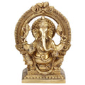 SVARUP Brass Ganesh Lord Ganesha Mangalkari Murti for Home, Living Room, Office Decor Showpiece Decoration,Diwali Gift 8.25 Inch