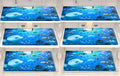 FACTCORE Refrigerator Drawer Mat/Fridge Mat Set of 6 Piece (11.5 X 17.5 Inches) (Fish) Kafalo