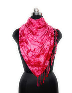 Chandwasia Rayon Scarf, scarves, stole & Shawl Batik Design for Men & Women for Summer & Winters(Light Magenta)