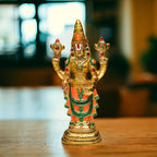 KridayKraft Aluminium Handicrafts Lord Tirupati Balaji Venkateswara Statue, Tirupati Balaji God Idol (Muliticolor)