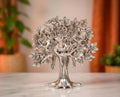 Metal Kalpavriksha Tree for Home Decor - Golden Wish Fulfilling Tree Metal Showpiece for Temple, Vastu, Office Table & Gifting Banyan (No 2 Silver)