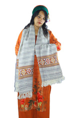 ARUNA HANDWOVEN GRAY SHAWL