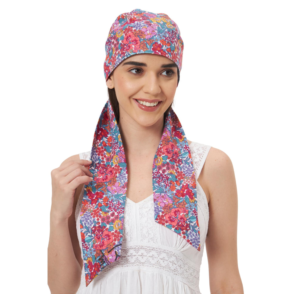 The Headscarves Premium Cotton Printed Headscarf for Women – Soft Chemo Headwear, Stylish Hijab Cap, Breathable Headwrap for Hair Loss, Modest Fashion Scarf & Cancer Turban