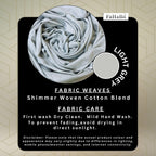 FAHABO Shimmer Woven Cotton Blend Scarf for Women – Lightweight Hijab & Stole Wrap | 73 x 29 Inches (Light Grey)