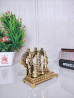Prince Home Decor & Gifts Metal Idol of Shri Ram Darbar with Antique Look for Home Temple and Gifts