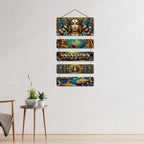 Artvibes Spiritual Indian Folk Design Wooden Wall Hanging Decoration Items for Home | Bedroom | Mdf Designer Artwork Decorative for Living Room | Ideal Gifts | Stylish Modern Decor Item (WH_6716N)