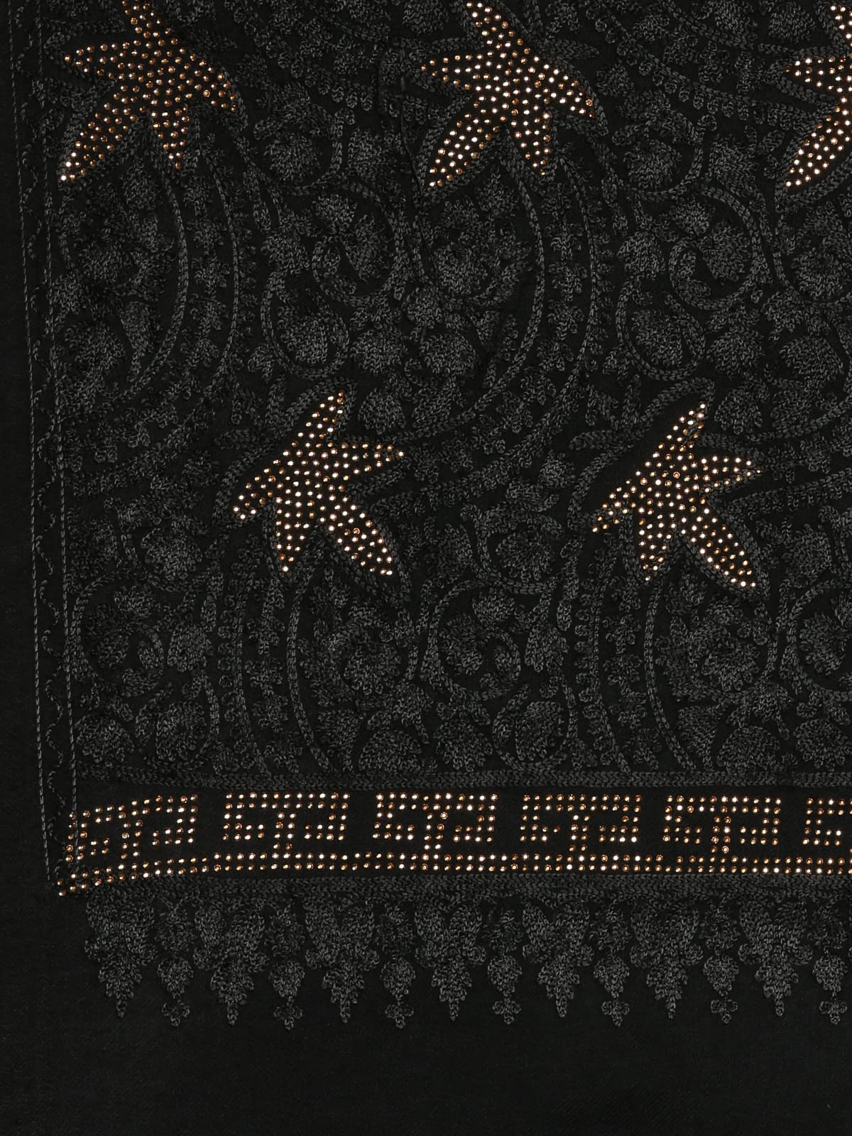 Pashmoda Women Nagma Pure Wool Aari Embroidered Shawl (Size : 101X203 CM)