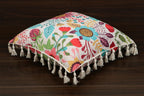 ishro home Premium Cushion Cover 18 inch x 18 inch | Set of 5 – Soft European Standard Fabric, Frill Design, Machine Washable | (5, Sun Garden, 18x18 Inch)