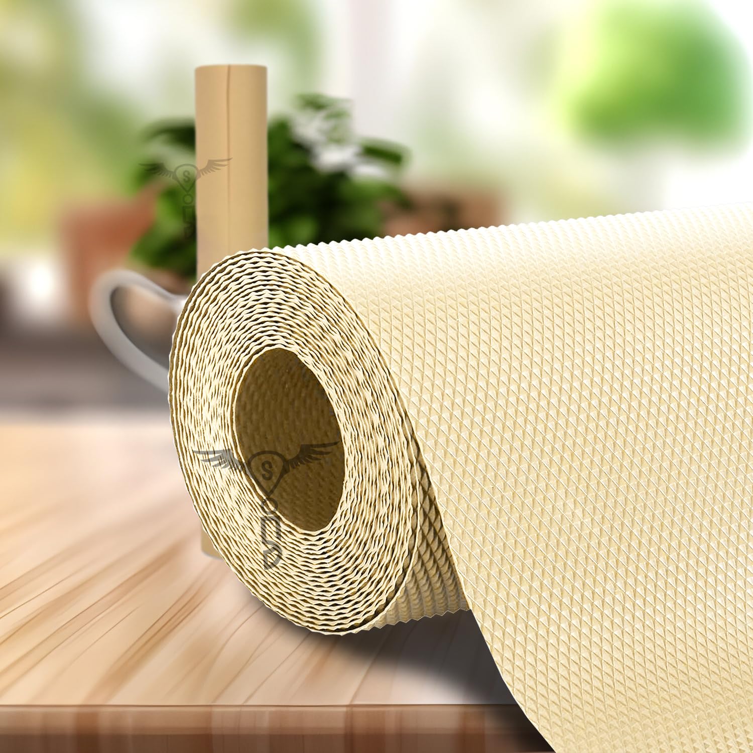 SITTELLA® (45cm x 300cm) Food-Grade Anti-Slip Self Liner Mat | Drawer Mat | Kitchen Shelf Sheet | Shelf Liners for Kitchen Shelves | Shelf Liner | Fridge Liners (Ivory) Kafalo