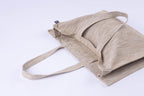 KITES CREATIONS 100% Cotton Shopping Bag, Stylish & Shoulder Tote with Inner Pocket, Perfect for Grocery, Travel, Shopping, Chambray Slub (14”x17.5”x5.5”), Set of 10 - Bronze