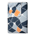 Divine Casa 120 GSM Summer Quilt Brushed Microfibre 3 Layer Breathable Double Bed Dohar AC Blanket Lightweight Warm Rajai Throws for Bed (Blue and Grey, 205 x 220, CM)| TC - 120 Kafalo