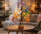 7 Chakra Crystal Tree for Positive Energy & Home Decor | Natural Gemstone Money Tree for Reiki Healing, Feng Shui & Vastu | Handcrafted Crystal Bonsai Showpiece for Office Desk, Living Room & Gift