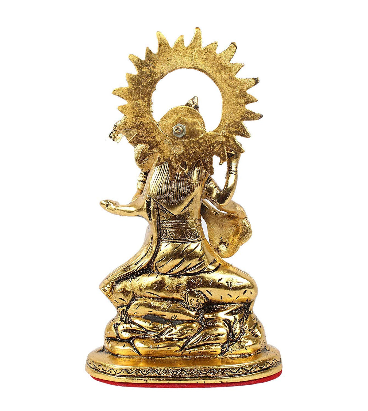 Prince Home Decor & Gifts Gold Plated Metal Goddess Saraswati Statue Showpiece Idol for Home Décor and Gift