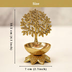 Behoma 100% Pure Brass Kalpavriksha Diya for Puja | Deepak for Mandir