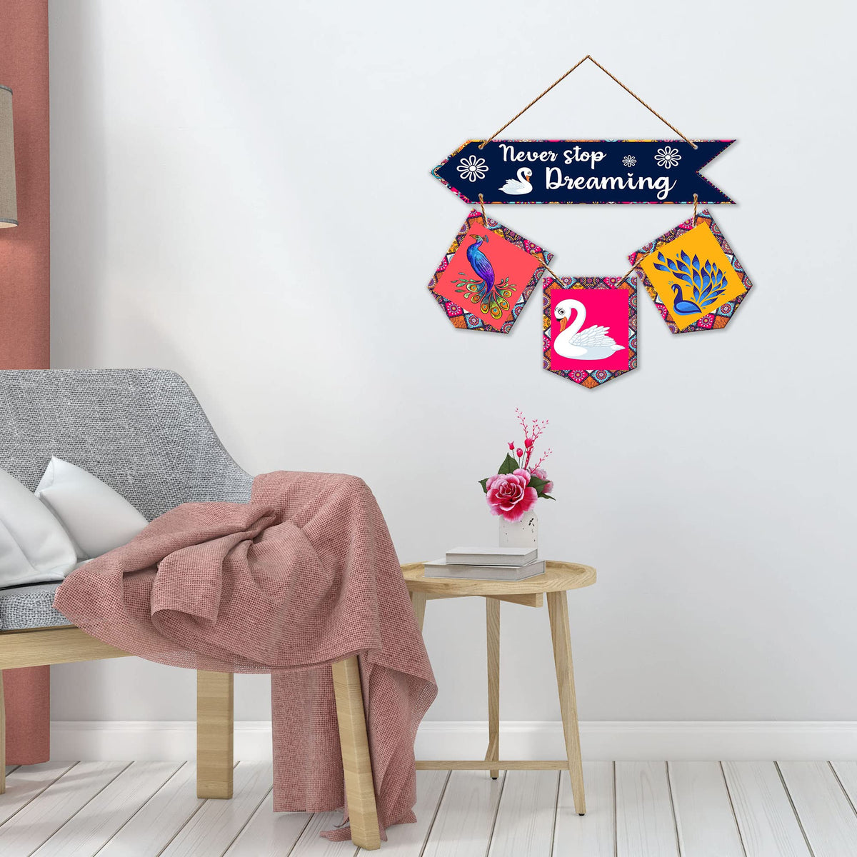 Artvibes Wall Hanging Home Decorative Wall Art for Living room | Bedroom | Gifts | Wall Hanger for Decoration | Modern Decor | Artwork | Wall Sculpture | Signs & PlaquesArt Print (WH_6414NR)