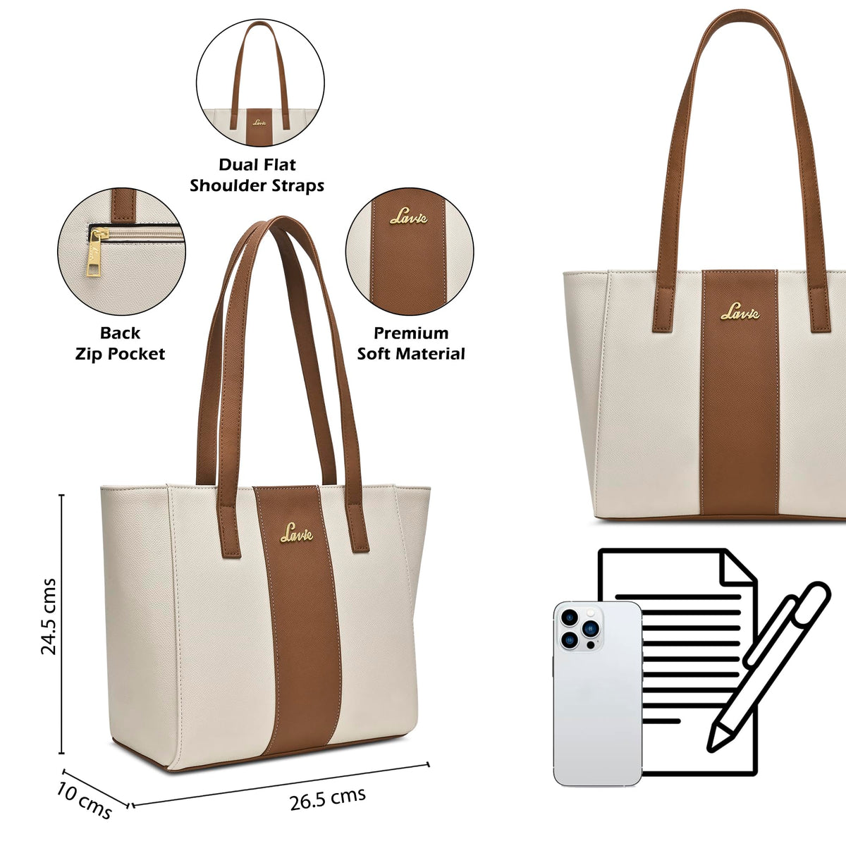Lavie Women's Betula Tote Handbag | Ladies Purse Handbag | Bag for Women
