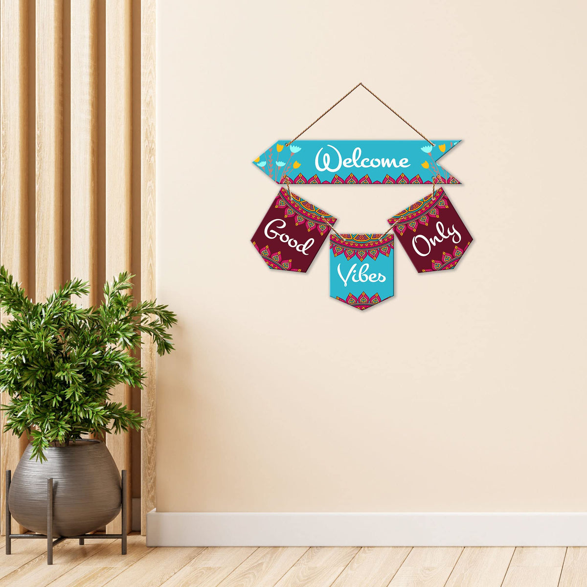 Artvibes Wall Hanging Home Decorative Wall Art for Living room | Bedroom | Gifts | Wall Hanger for Decoration | Modern Decor | Artwork | Wall Sculpture | Signs & PlaquesArt Print (WH_6412NR)