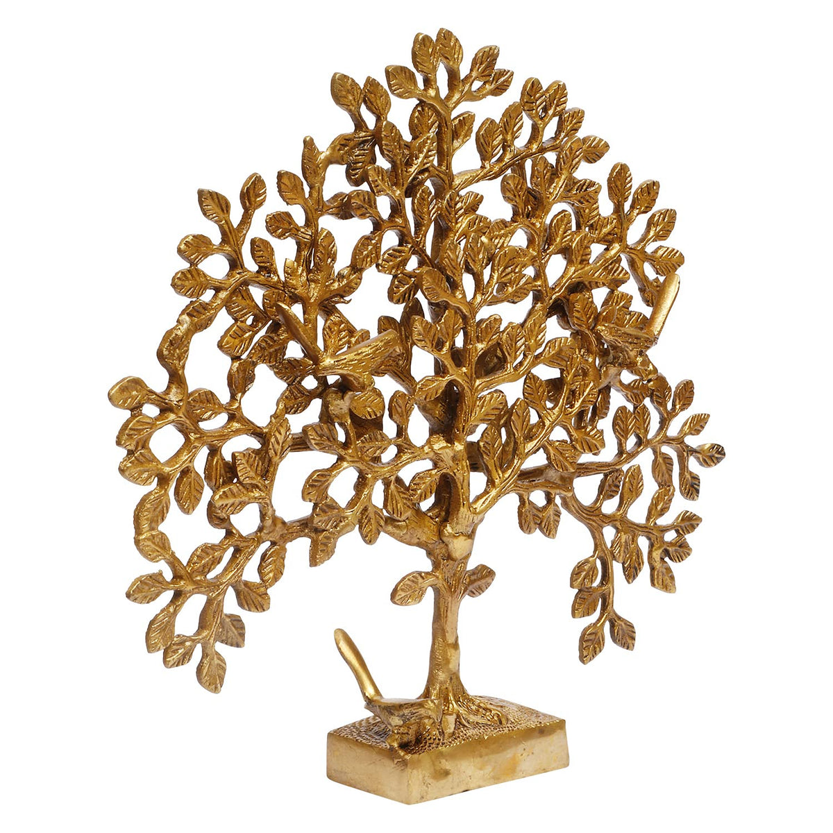 ARTVARKO Brass Tree of Life Sucess Birds Sitting on Tree's Branch Traditional Decorative Kalpavriksha Vastu Fengshui Decor Showpieces for Home Office Gift 12 Inch.