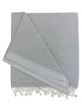 Arvore Bunkaar Pure Handloom 100% Soft Desi Bamboo Viscose Soft Bhagalpuri Andi Chadar/Summer Blanket/Khes/Top Sheet/AC Blanket/Odhne wali Chadar (Grey, Plain, 1, Bhagalpuri Chadar) Kafalo