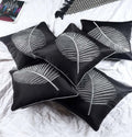 JDX Velvet Decorative 250 TC Cushion Cover for Living Room and Sofa, 8073_Black