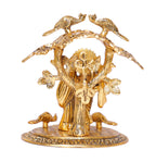 KridayKraft Radha Krishna Standing Playing Flute Under Tree idol Metal Statue Gold Antique Finish for Pooja & Home,Office Decorative,Radha Krishna Murti Showpiece Figurines,Religious idol Gift Article...