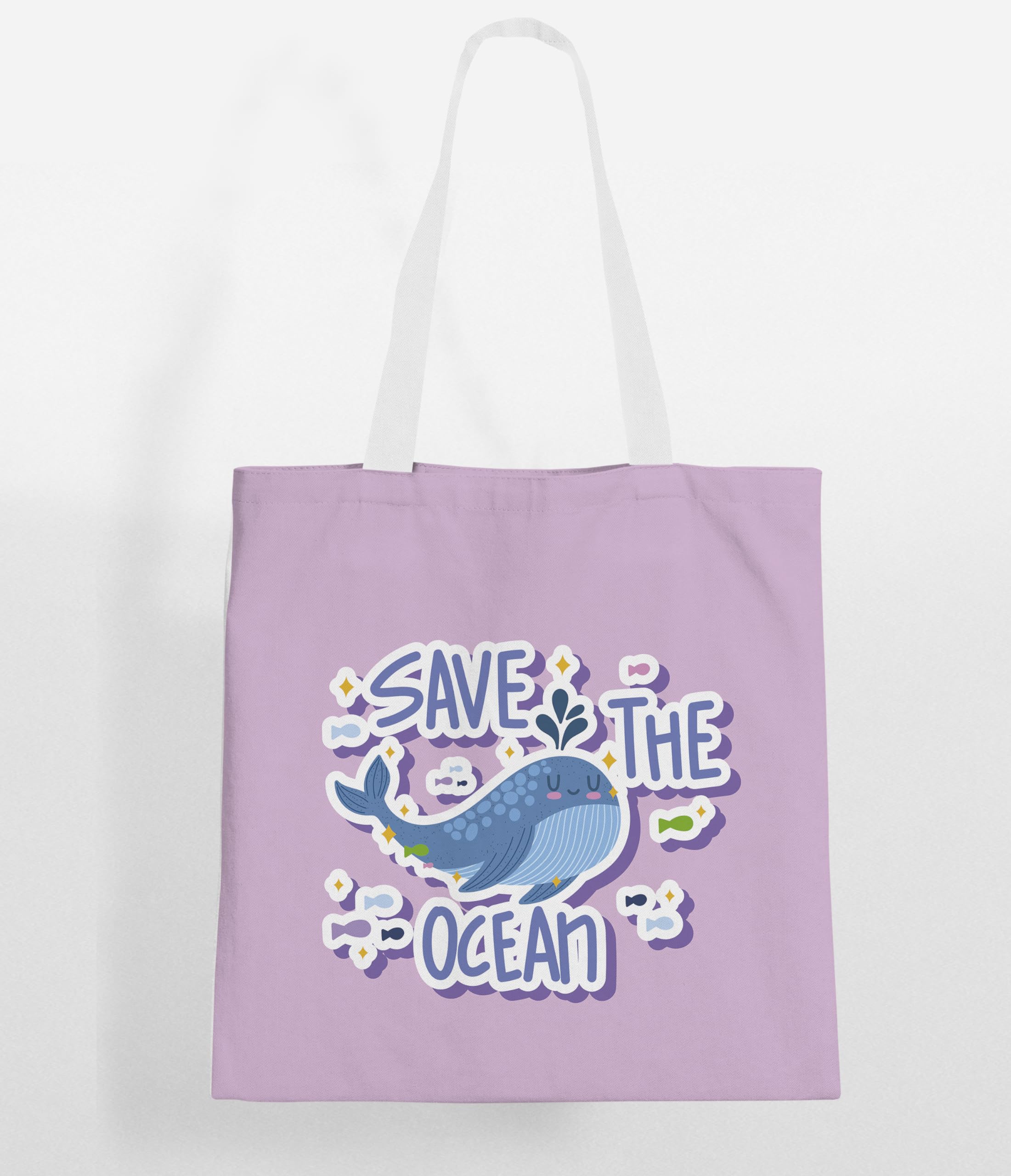 The Purple Tree Beach Dreams Tote Bags With Ocean Theme For Women - 1 Pc, Woman Tote Bag, Eco Friendly Tote Bag, Underwater Wonder Tote Bag, Gifts For Women, Eco-Friendly Tote, Purple