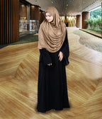 Mehar Hijab's Glamour in Modesty Fazluna Sigle side Frill Hijab XL (XXL, DARK WHEAT)