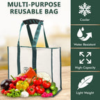 BLACKBOXES Big Eco Cotton Canvas Shopping Bags for Carry Milk Grocery Fruits Vegetable with Reinforced Handles jhola Bag - Kitchen Essential