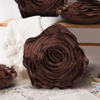 JDX Latest Desighner Cushion Cover for Living Room and Sofa, 8076_Brown,Velvet,250 TC