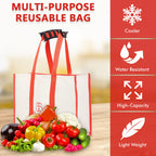 BLACKBOXES Big Eco Cotton Canvas Shopping Bags for Carry Milk Grocery Fruits Vegetable with Reinforced Handles jhola Bag - Kitchen Essential