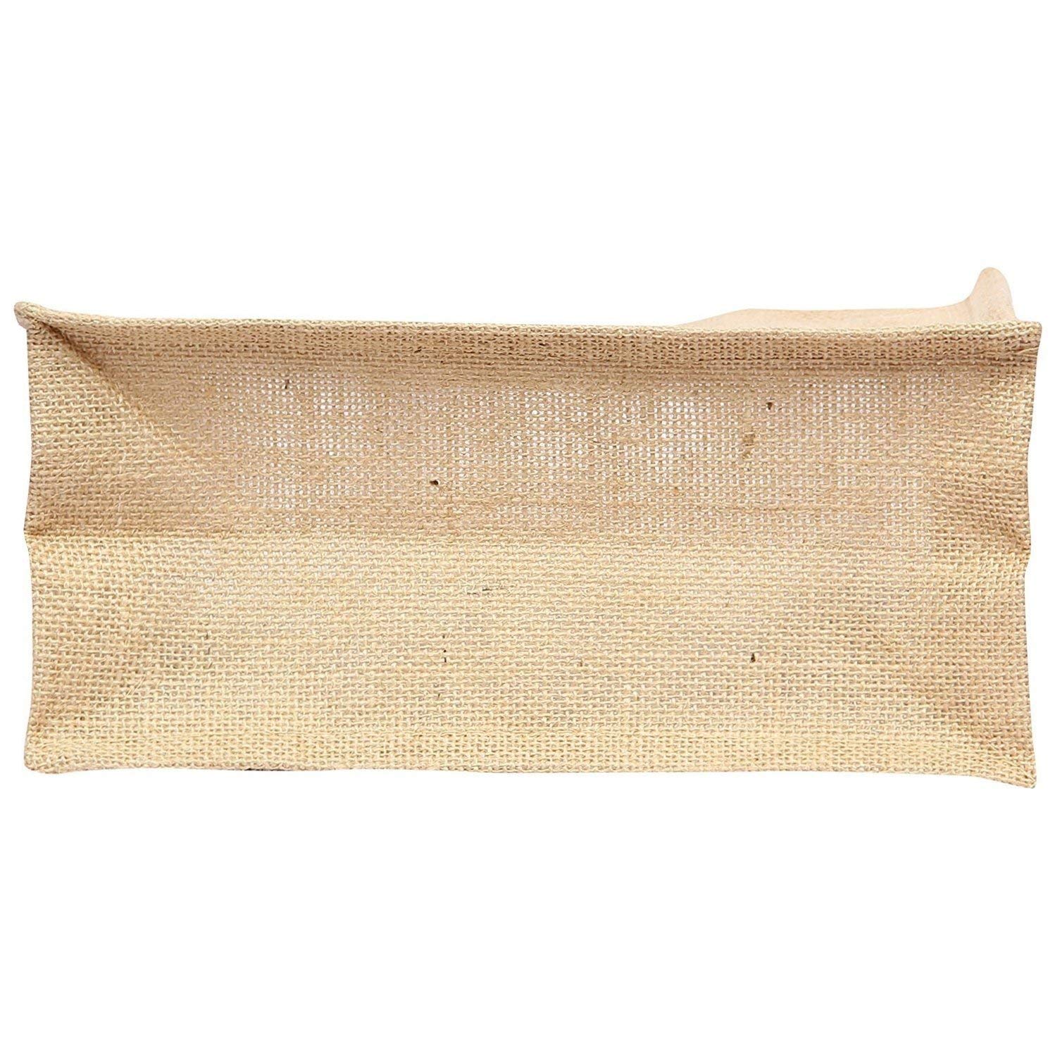 Sangra Eco-Friendly Unisex Stylish Love Food Printed Jute Tote Lunch Bag with Zipper