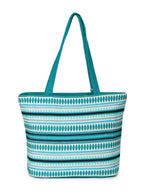 ALII AND ALIIZEY Women's Tote Bag (Teal & Gold) contemporary