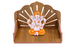 VJ SONS Art and Craft Wooden Temple Beautiful Plywood Mandir Pooja Room Home Decor Office OR Home Temple (Brown)