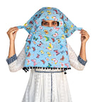 Switchon Export quality Cotton Multi color scarf hijabf for women for 12 yrs and above (Turquoise_Multi)