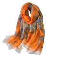 CrossKulture Scarf Stole for Women - 185 x 135 cm Chiffon Scarf with Floral Print | Lightweight Soft Stole for Girls | Satin Feel Neck Wrap | Women Accessory (Colour32)
