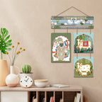Artvibes Divine Cow And Lord Shrinathji Pichwai Art Wall Hanging Home Decorative Wall Art for Living room | Spiritual Decor Items | Wall Sculpture| Stylish Modern Decor Item | Gift Items (WH_6535N)