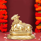 SVARUP Brass Shiva Parvati Shiv Parivar Shankar Bhagwan Ganesh Family Murti Idol Statue Sculpture Gold Color Height 12 Inches