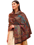 Pashmoda Women Zarveen Zari Kaani Fine Wool Shawl (Size: 40x80in, 101x203cm) ZSS07