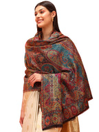 Pashmoda Women Zarveen Zari Kaani Fine Wool Shawl (Size: 40x80in, 101x203cm) ZSS07