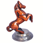 KridayKraft Jumping Horse Metal Statue for Wealth Table Top Figurine for Living Room Bedroom Home Office Animal Decorative Showpiece Feng Shui Vanstu Sculpture for Gift Purpose. (Copper)