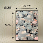 FAHABO Scarf for Women Stylish Print Viscose Cotton | Hijab Scarf | Stole | Soft, Lightweight, and Latest Scarves | 71 x 33 Inches (Blossom Grey)