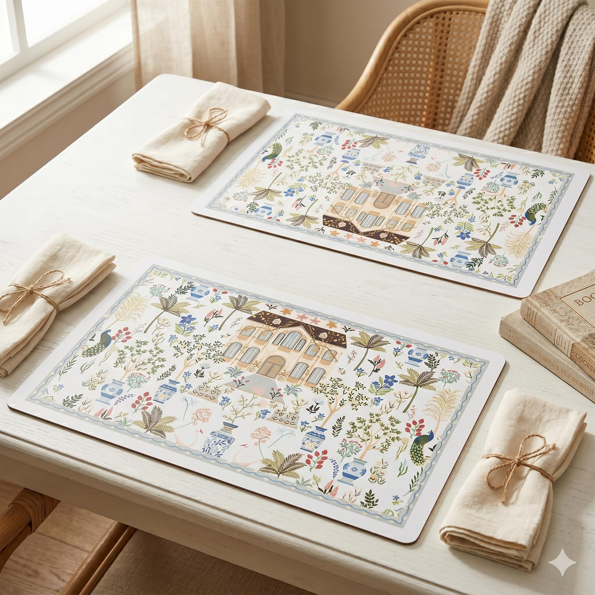 YELONA Leather Dining Table Placemats Set of 2 – Waterproof, Heat Resistant, Anti-Slip, Easy to Clean Table Mats for Dining Table, Kitchen & Home Décor (Off White, 40 x 30 cm) Kafalo