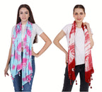 PALATT Cotton Scarf for Women | Lightweight Summer Stole for Women | Soft Breathable Ladies Scarf | Size 70 x 180 cm