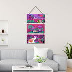 Artvibes Modern Indian Folk Art Wooden Art Decoration Item for Home | Living Room | Office | Wall Art Painting For Hall | Graphic Artwork | Aesthetic Wooden Decor | Unique Gift Items (WH_9425N)