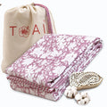 TOAIArt Premium Jaipuri Dohar | AC Blanket Summer Quilt | Hand Block Printed | 3 Layers | Reversible | 150GSM 100% Mulmul Cotton| 100% Cotton Flannel Filling | Single 60 X 90|Vintage Pink Kalamkari Kafalo