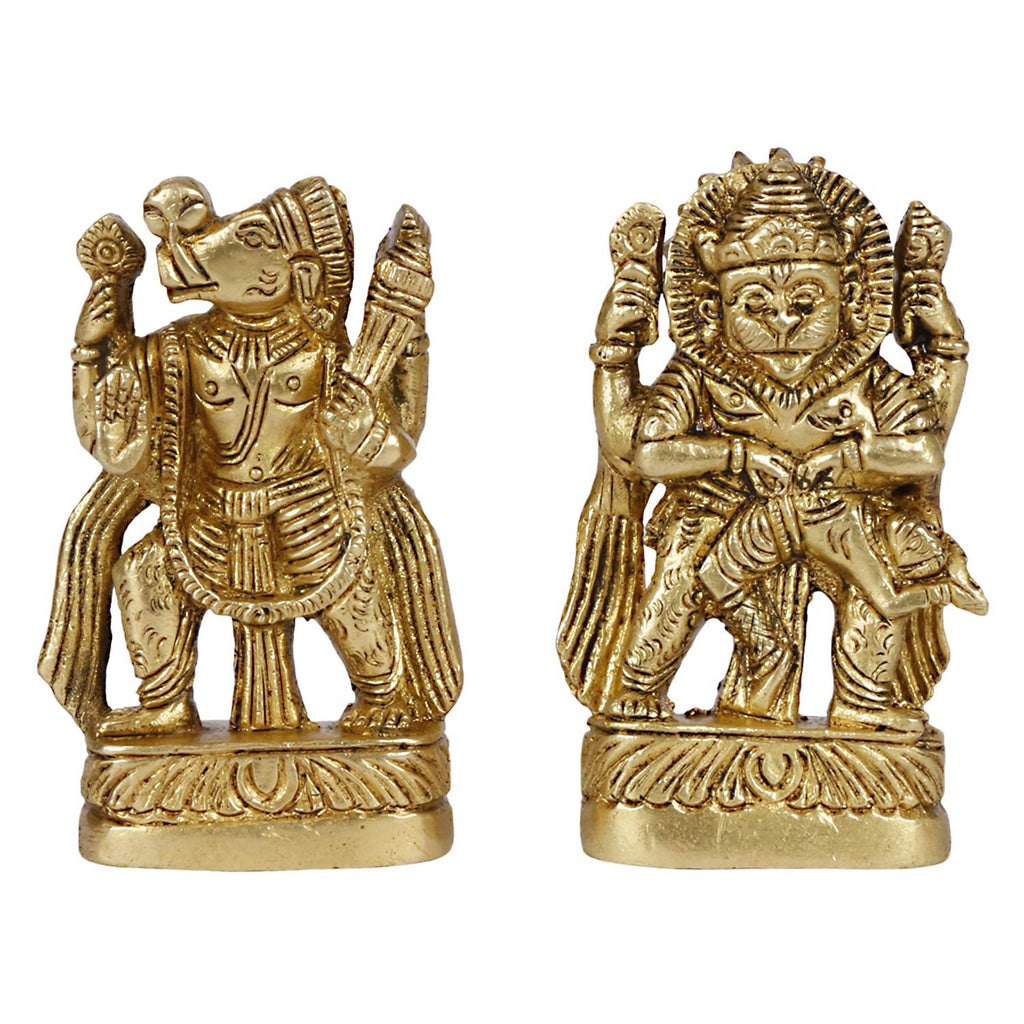 ARTVARKO Brass Dasavatharam of Lord Vishnu Statues Ten Incarnations Avatars Idol Murti Temple 3 Inch.