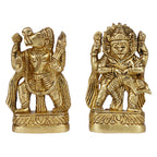 ARTVARKO Brass Dasavatharam of Lord Vishnu Statues Ten Incarnations Avatars Idol Murti Temple 3 Inch.